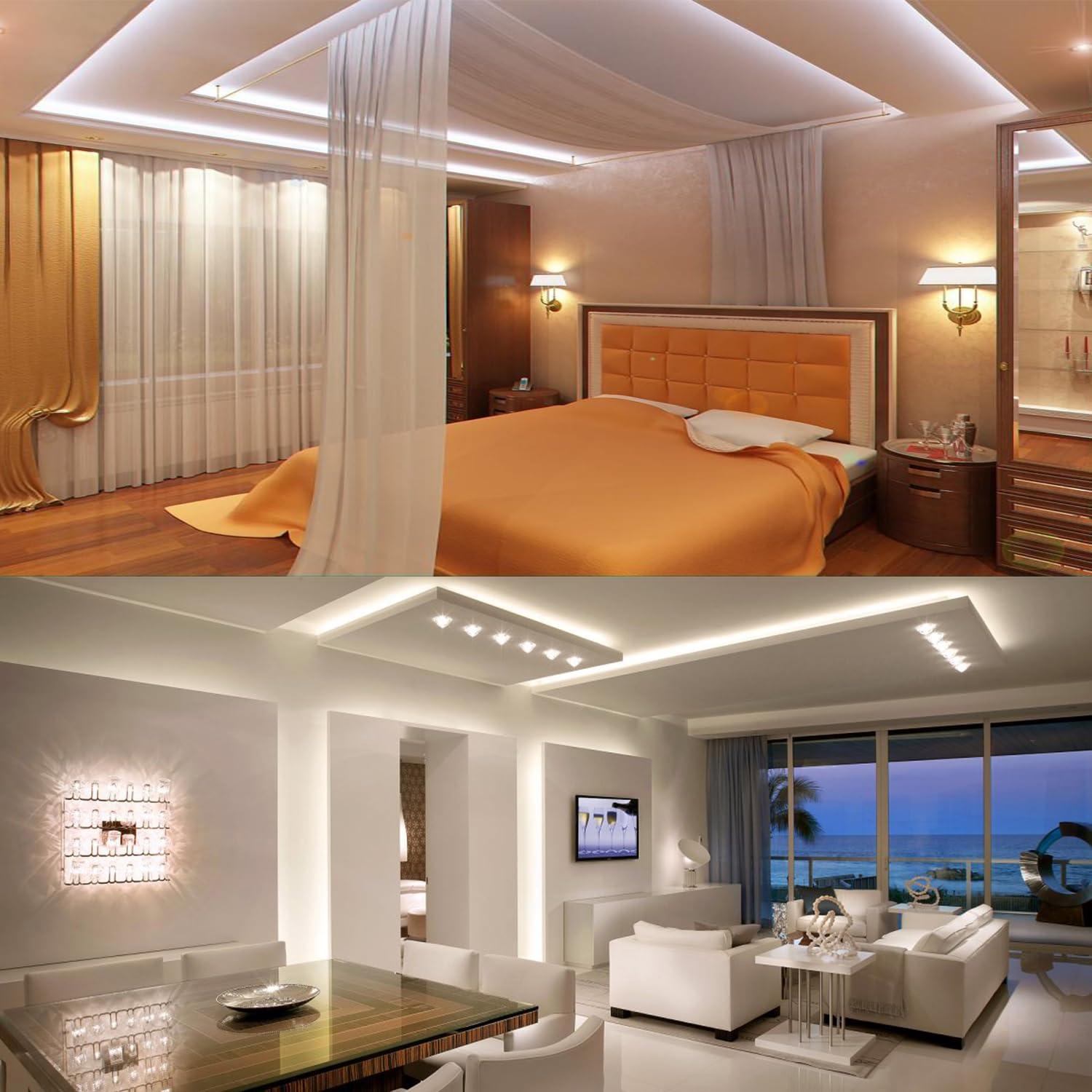 RYGDENG RYGDENG 2-Pack 33ft Outdoor LED Rope Lights Waterproof, Flat & Flexible White Strip Lights, Dimmable Rope Lighting, 12v Rope Light for Outside, Indoor Bedroom, Kitchen, Pool, Backyards