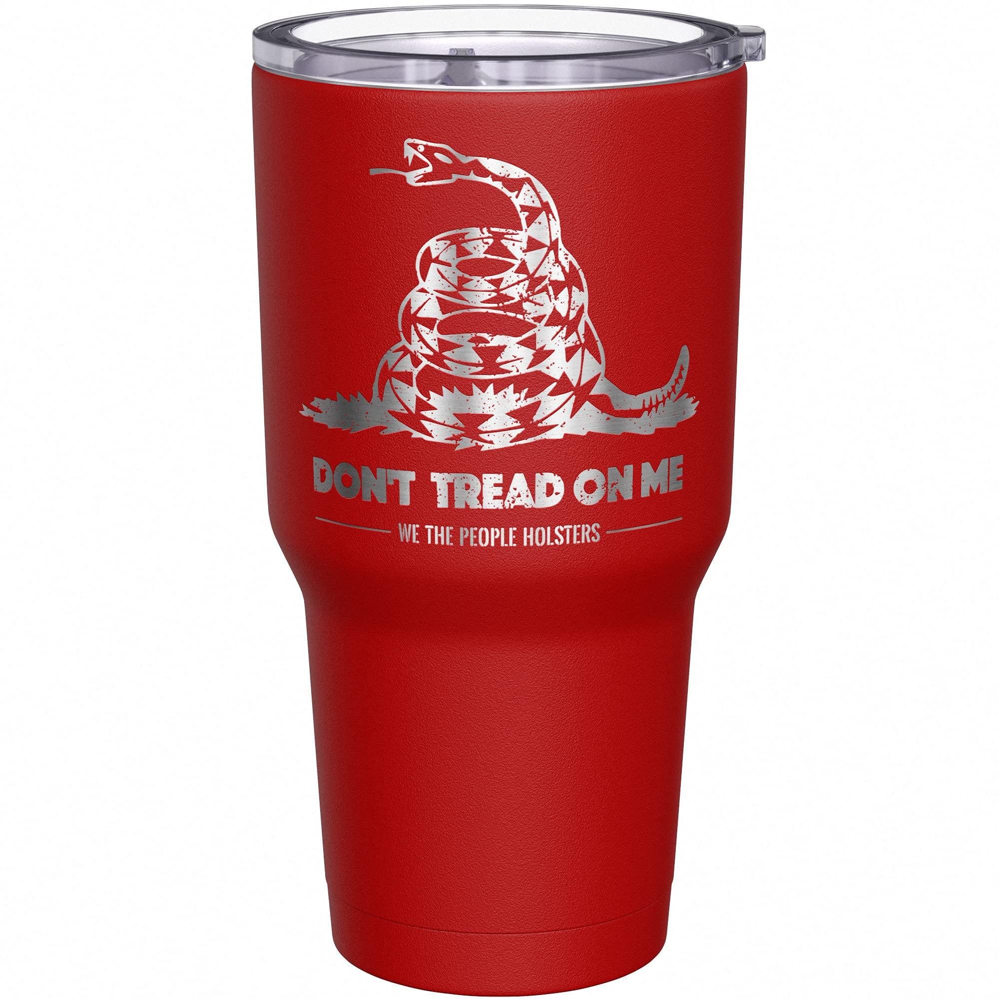 We The People Holsters We The People Holsters - Gadsden Flag - Dont Tread On Me - Snake Tumbler - American Flag Coffee Travel Mug - American Made Travel Mug - Double Insulated Tumbler - 30 oz