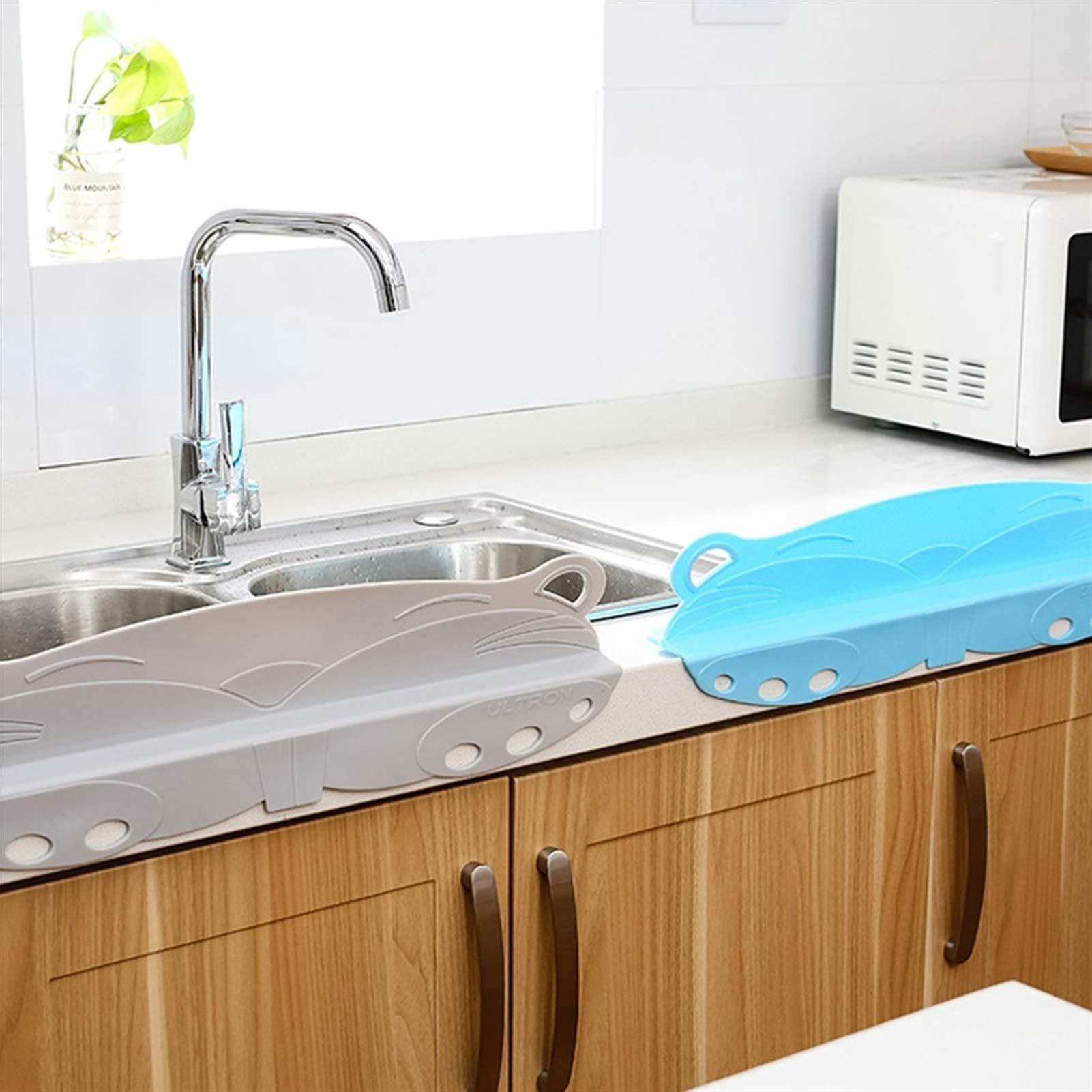 Lzeal Oil Splatter Screen Board Kitchen Water-proof Side Countertop Water-blocking Sink Waterproof Splash Baffle Waterproof Heighten Silicone Household Sink Water Splash Guard Grease Splatter Screen Oil Bar