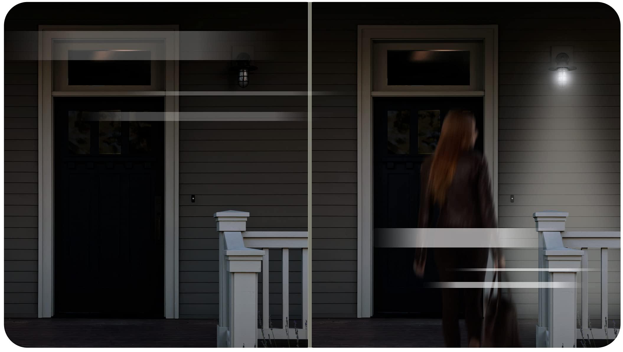 GE GE Lighting LED+ Outdoor Security Flood Light Bulb with Motion Sensor, Warm White, Dusk to Dawn Setting, Medium Base, 90 Watt Replacement, 1 Count (Pack of 1)