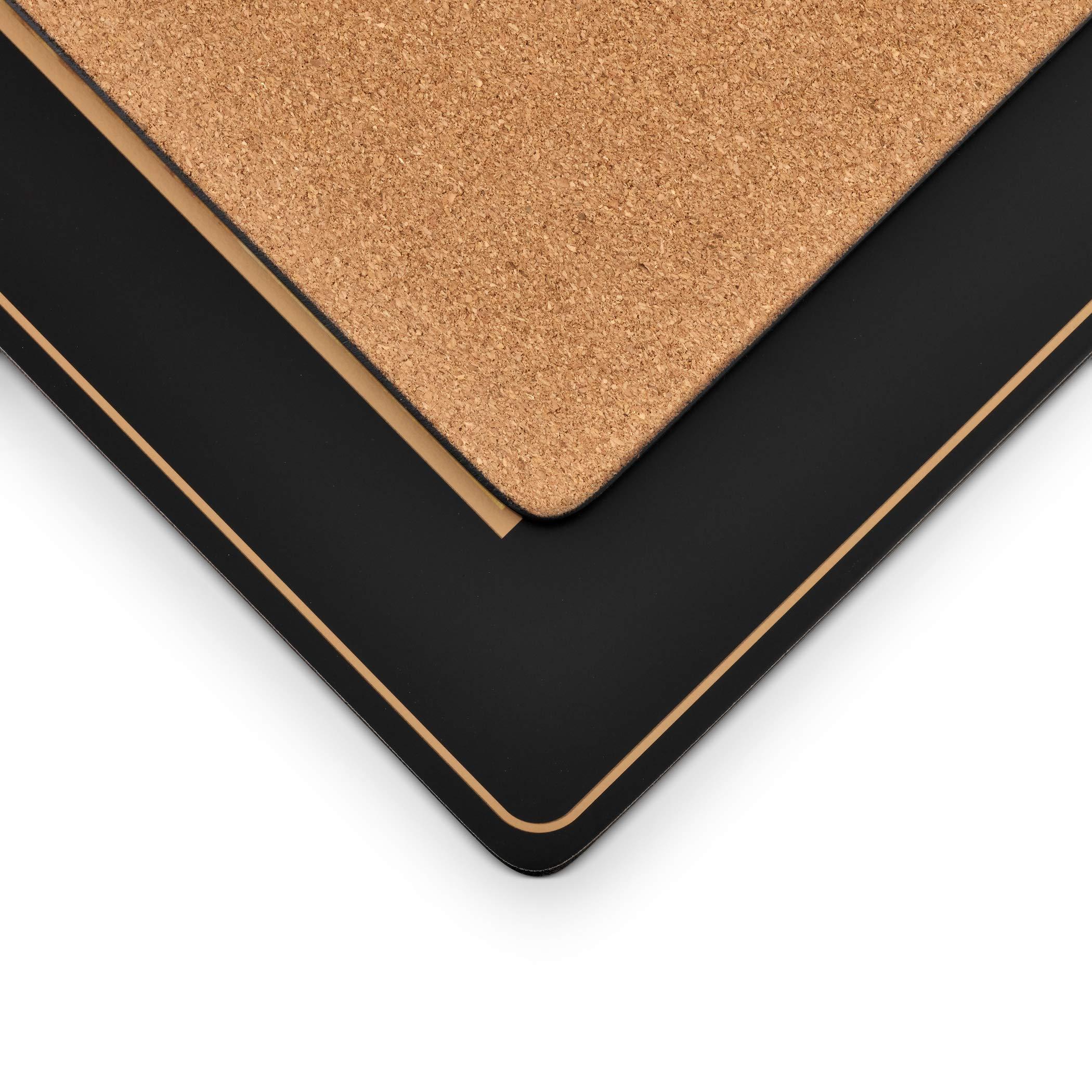 Pimpernel Pimpernel Tally Ho Collection Placemats | Set of 4 | Heat Resistant Mats | Cork-Backed Board | Hard Placemat Set for Dining Table | Measures 15.7” x 11.7”