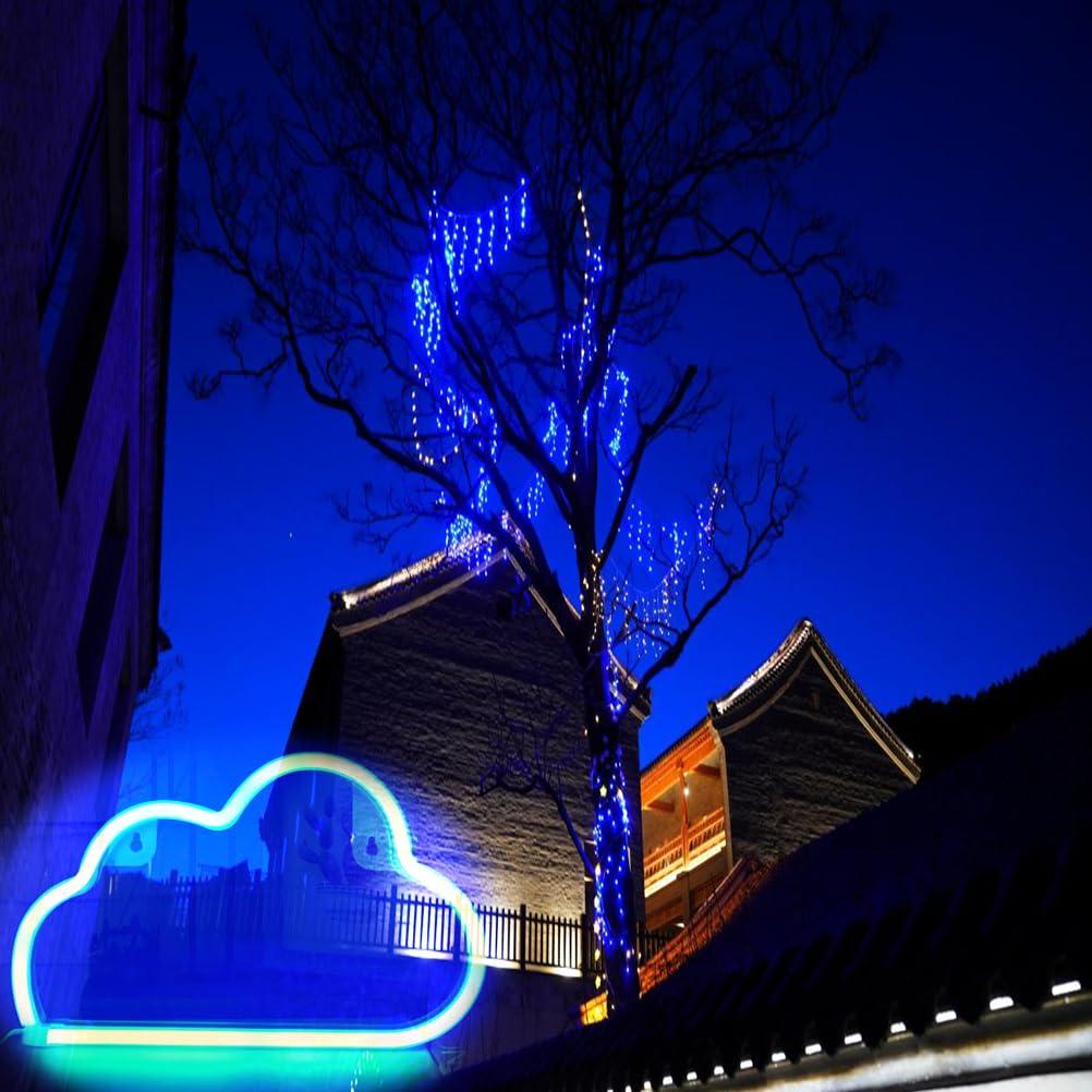QiaoFei QiaoFei Cute Blue Neon Light,LED Cloud Sign Shaped Decor Light,Marquee Signs/Wall Decor for Christmas,Birthday Party,Kids Room, Living Room, Wedding Party Decor(Blue)