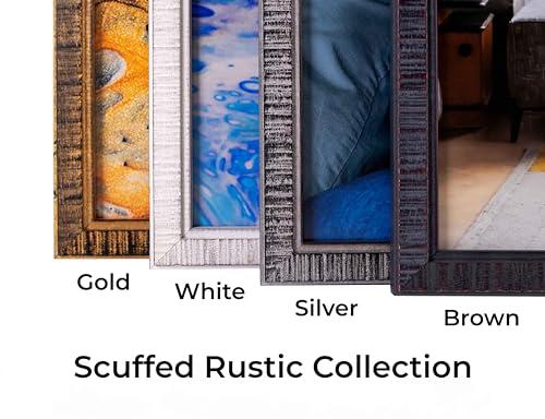 CountryArtHouse CountryArtHouse 24x14 Frame Gold Solid Wood Picture Frame - Complete Modern Photo Frame Includes UV Acrylic Plexiglass, Acid Free Foam Backing Board and Hanging Hardware