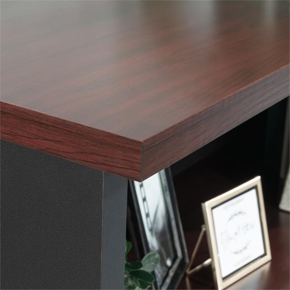 Pemberly Row Pemberly Row Engineered Wood 5-Shelf Bookcase in Classic Cherry