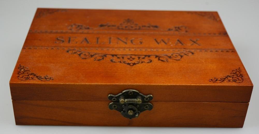 MNYR MNYR Fancy Bear Jump Luxury Wood Box Rose Gold Metal Peacock Wedding Invitations Gift Cards Paper Stationary Envelope Seals Custom Logo Wax Seal Sealing Stamp Wax Stick Melting Spoon Wood Gift Box Kit