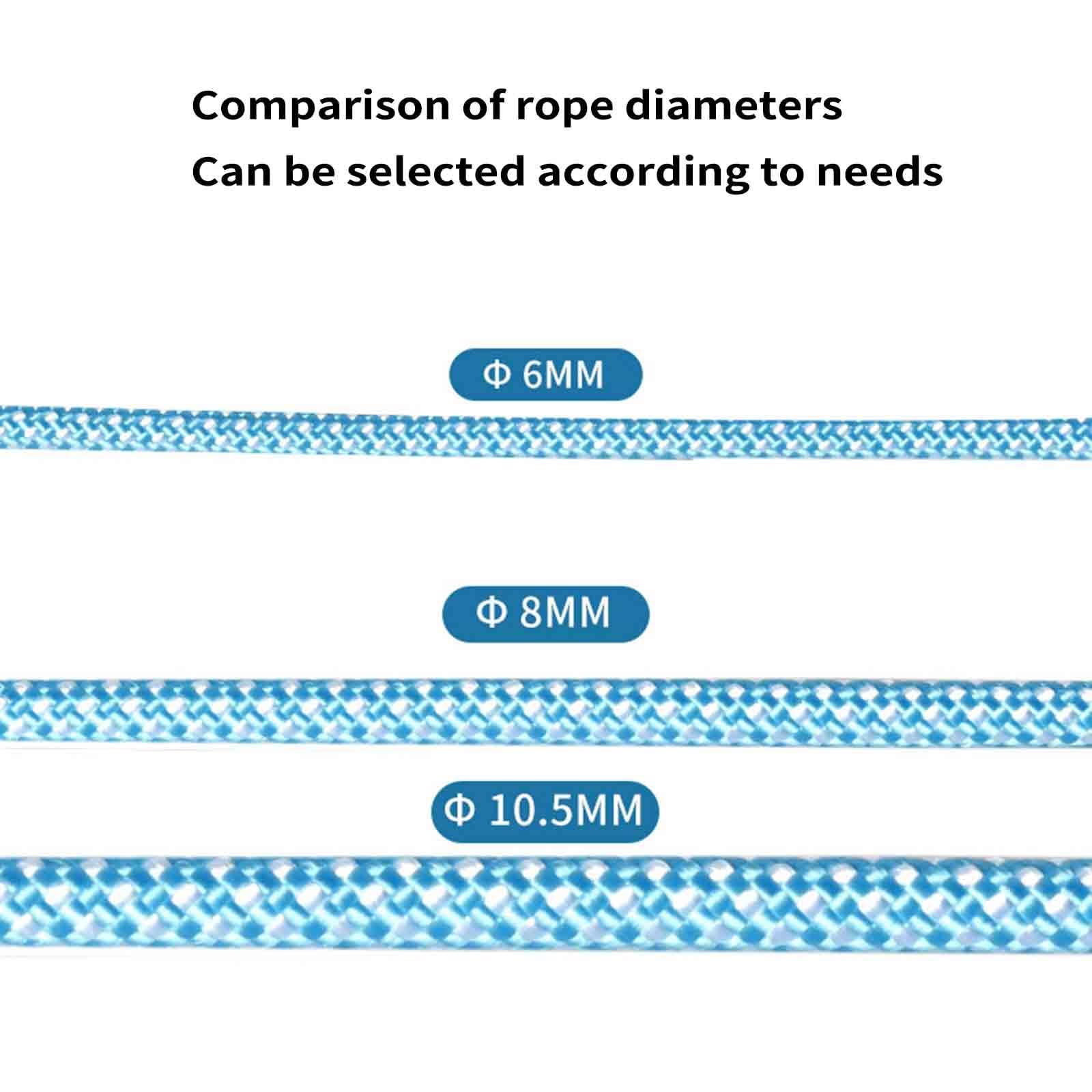 JUSHZ Washing Line Rope Clotheslines Clothesline Clothes Line Clothes Lines for Outside Strong Thick Clamp Thick Rope Outdoor Drying The Quilt Anti-Slip Windproof (10.5mm 15m,White)