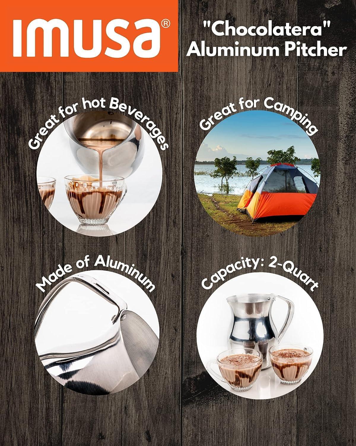 Imusa Imusa Aluminum 2-Quart Chocolatera, Silver
