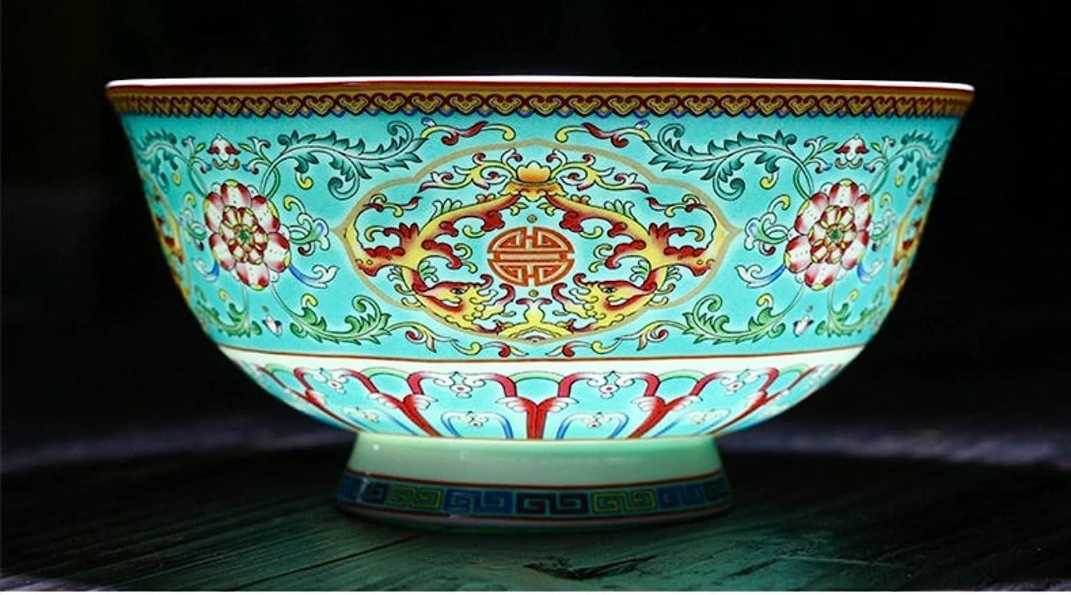 ThraKi ThraKi Ceramic Bowlsalad bowlRamen Bowl Porridge Bowl,Soup Bowl15.6cm 7.8in Ceramic Bowl Enameled Bowl Master Teacup High-Grade Bone China Bowl Stemware Bowl