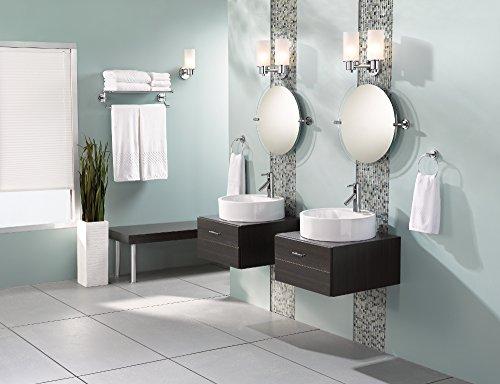 Moen Moen DN0794CH Iso 24-Inch Wide Bathroom Hotel-Style -Towel Shelf with -Towel Bar, Chrome