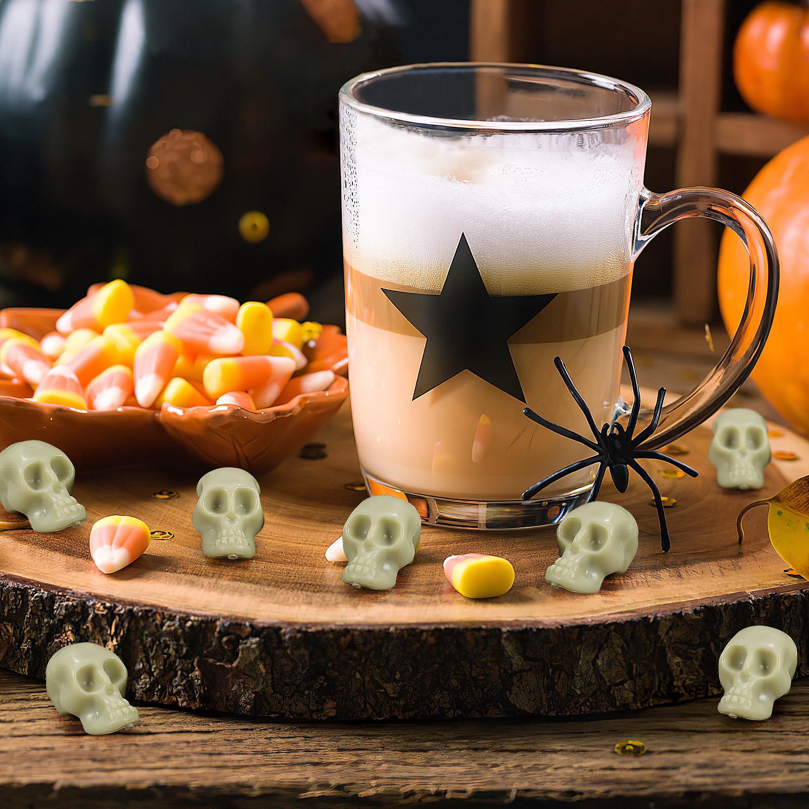 PRETYZOOM PRETYZOOM 100PCS Mini Plastic Skull Heads Miniature Skulls Tiny Ghost Skeleton Miniatures Skull Figurines Halloween Decorations Mini Skeletons Realistic Skeleton Skulls (0.8"x0.5")