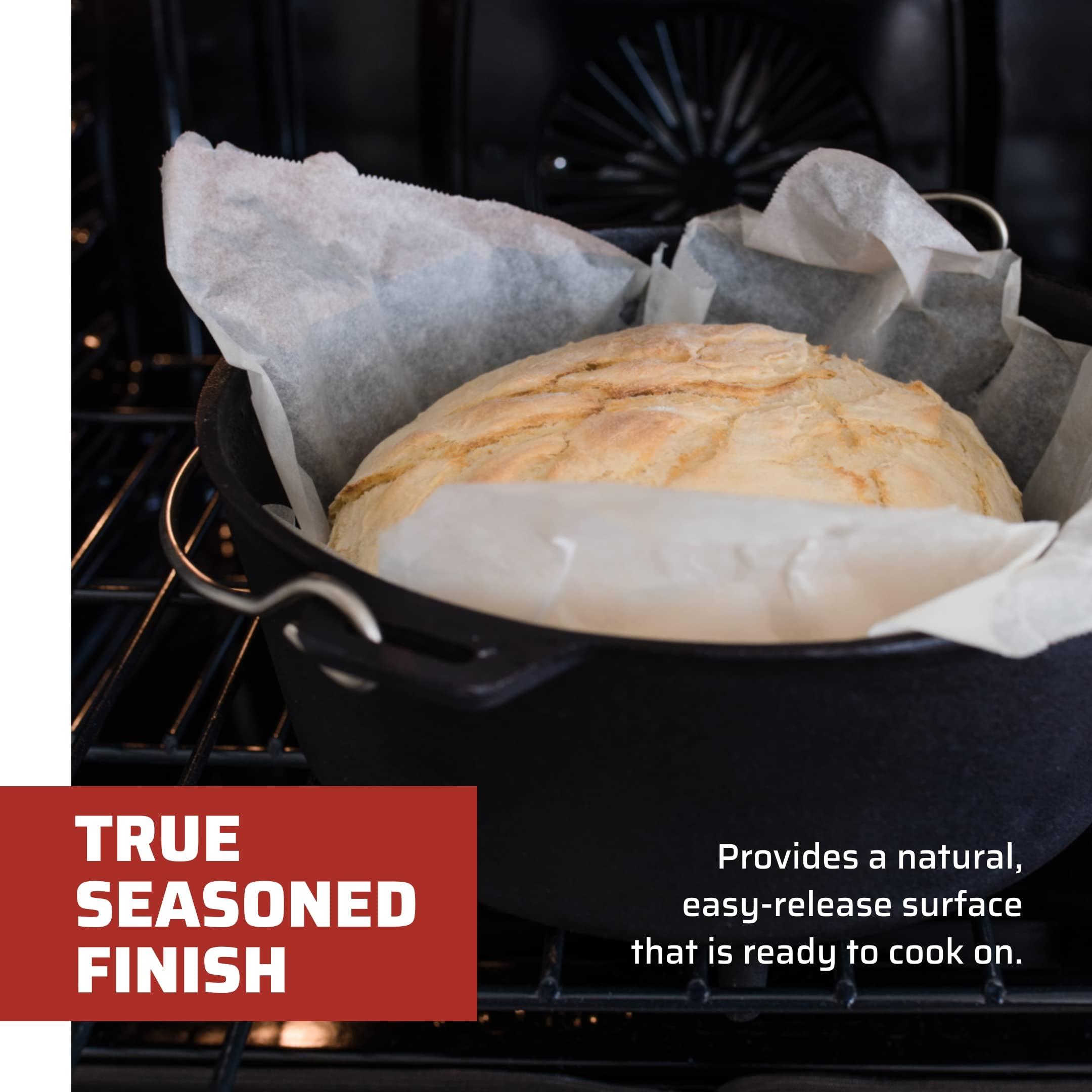 Camp Chef Camp Chef Deluxe 10 Dutch Oven - Cast Iron Dutch Oven with Lid & Lid Lifter for Indoor & Outdoor Cooking - 6 Quarts