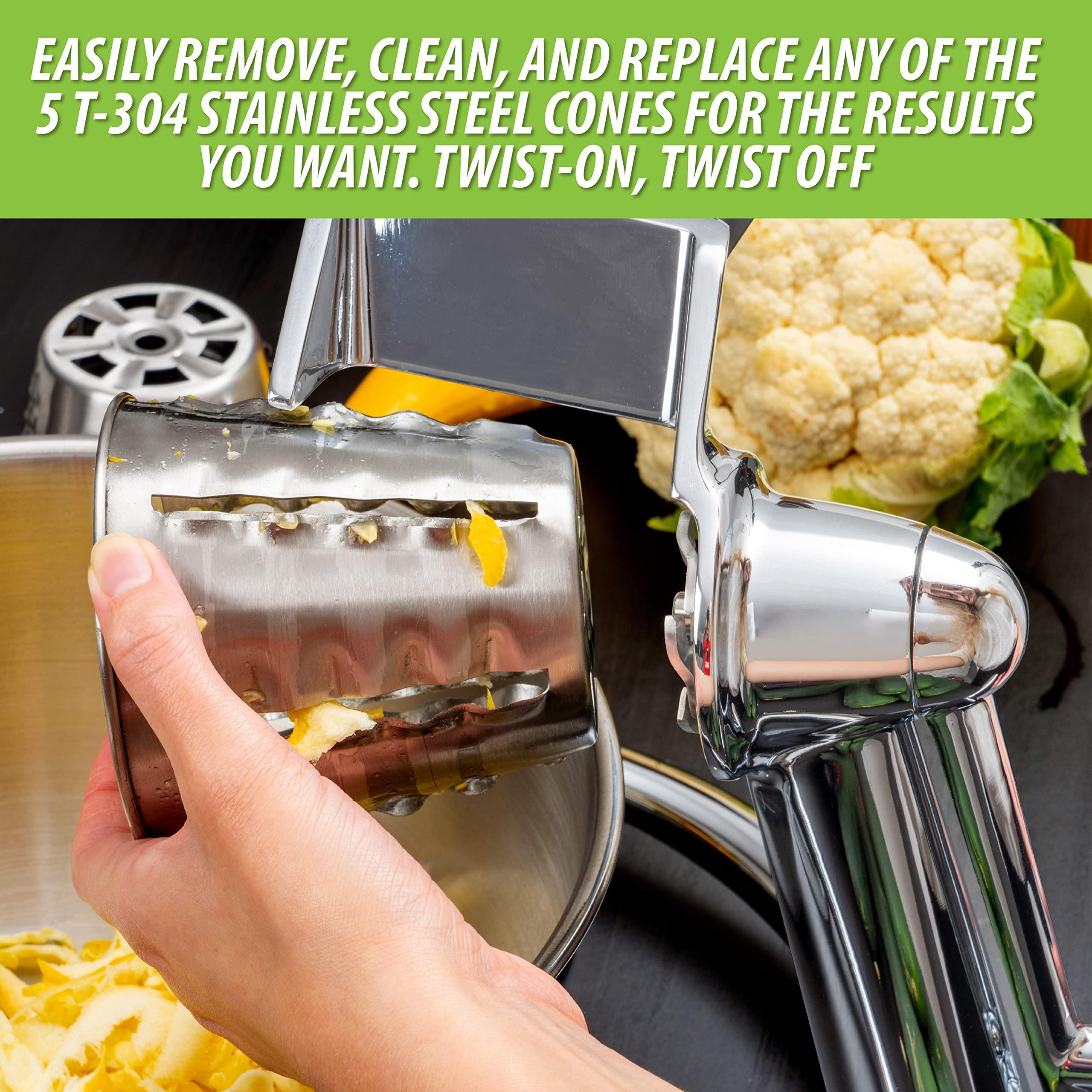 Maxam Maxam Vegetable Chopper, Dynamic Food Processor with Stainless-Steel Shredders With 5 Quart Mixing Bowl