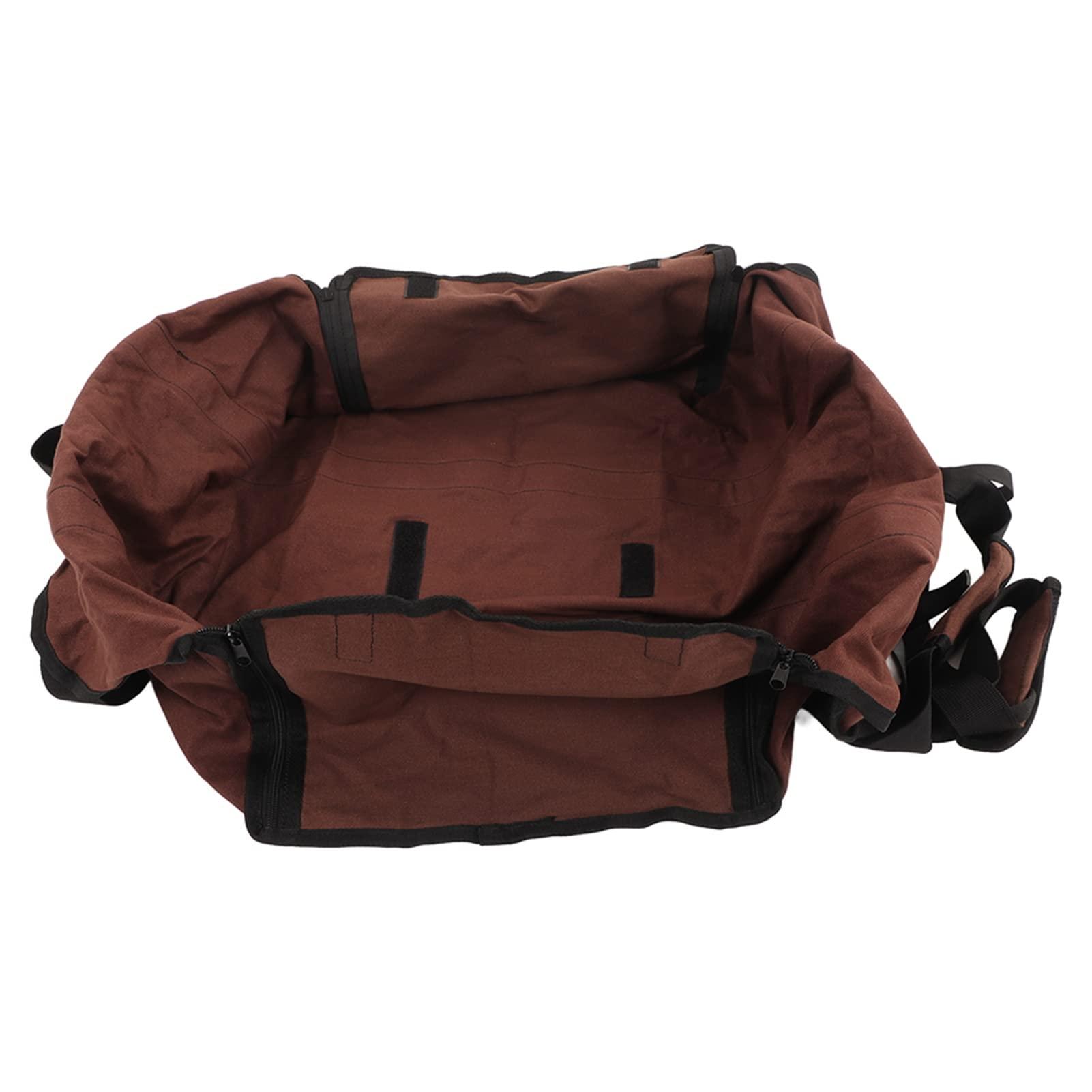 JEOZBM JEOZBM Canvas Log Carrier Bag, Waxed Canvas Firewood Log Carrier Tote, Waxed Canvas Firewood Log Carrier Tote, for Carrying Wood at Home or Camping by Outdoor