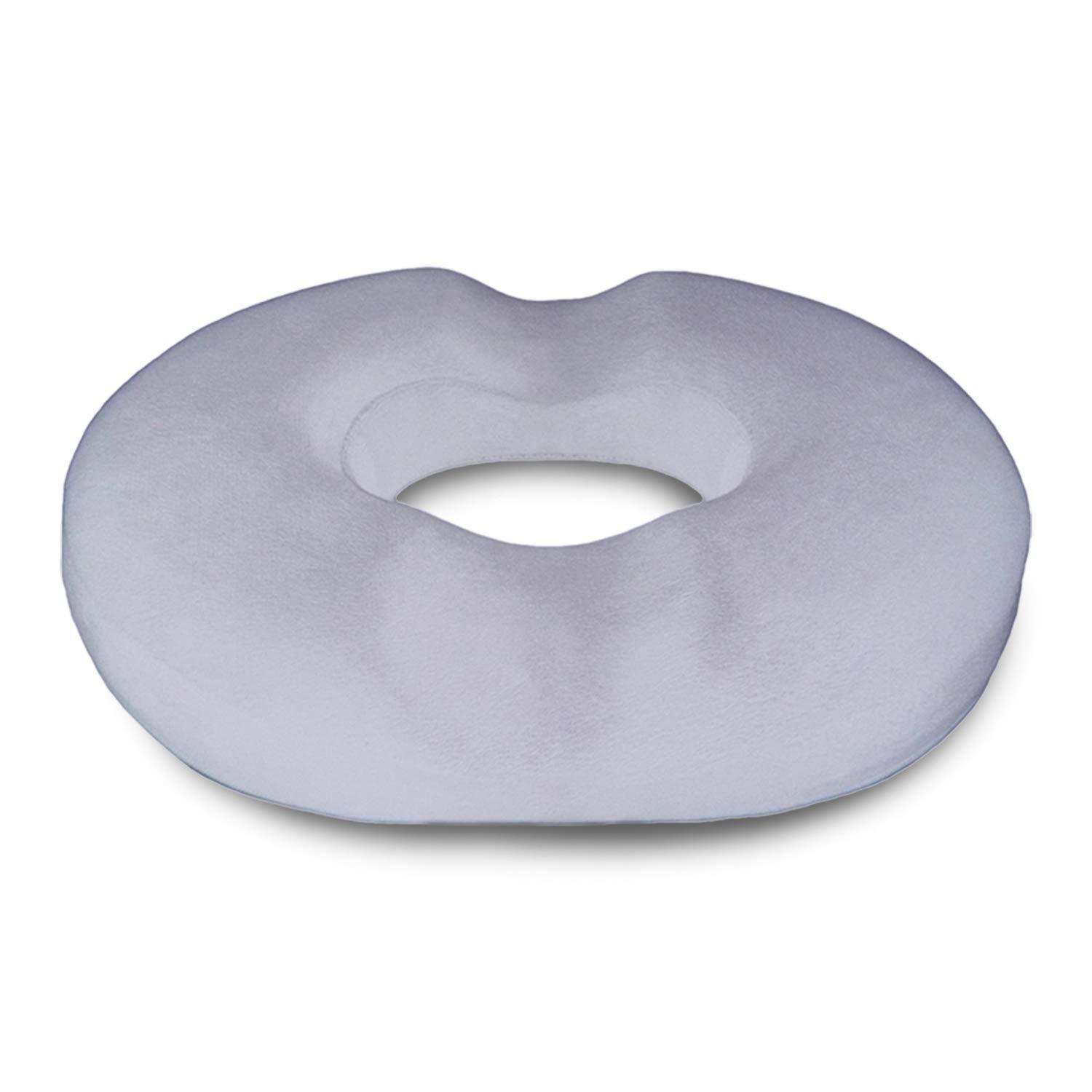 Dr. Flink Donut Pillow Hemorrhoid Seat Cushion - Orthopedic Memory Foam – Contoured Luxury Comfort, Pain Relief and Supports Prostate, Pregnancy, Post Natal Sciatica Coccyx, Surgery & Tailbone Pressure Dr Flink