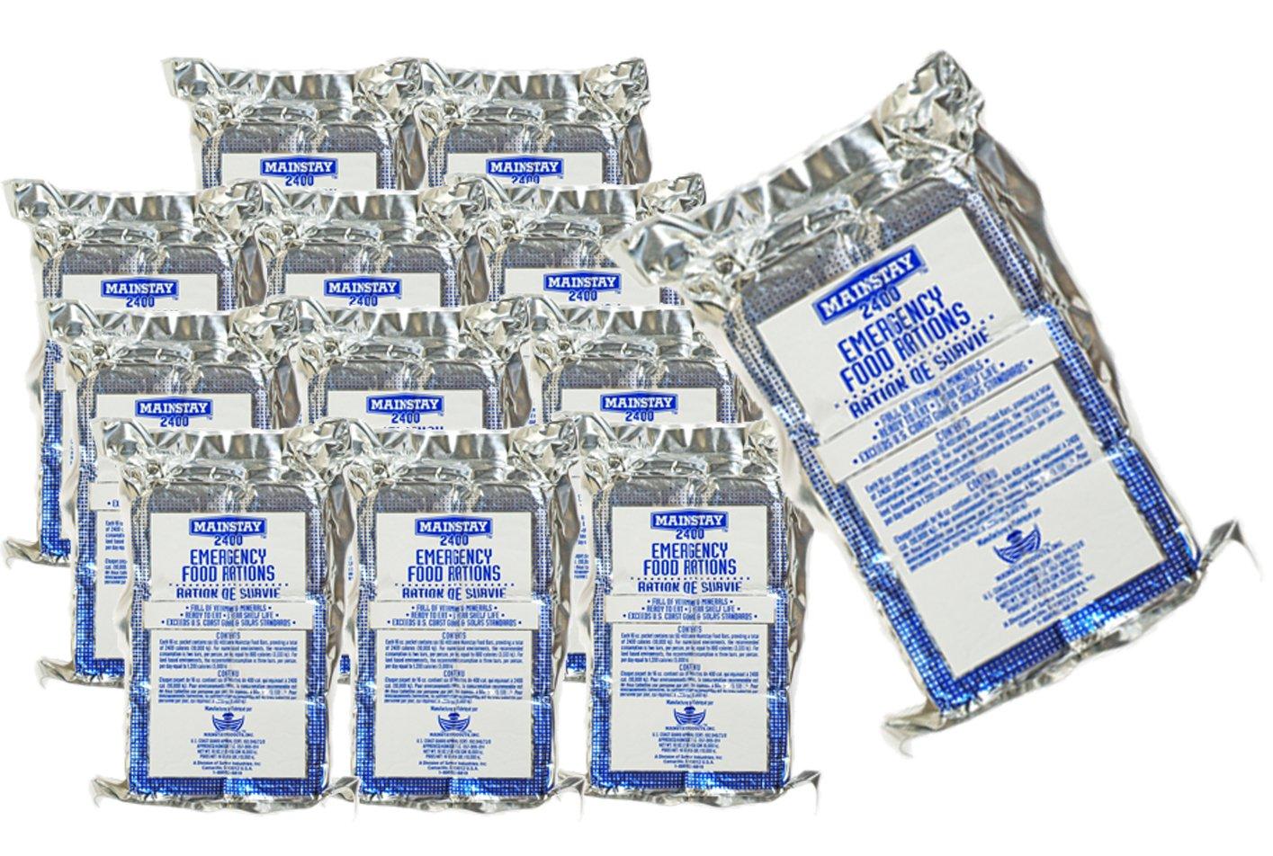 Mainstay Mainstay Emergency Survival Food Rations 2400-cal Case of 12 Packets 24 Day Food Supply