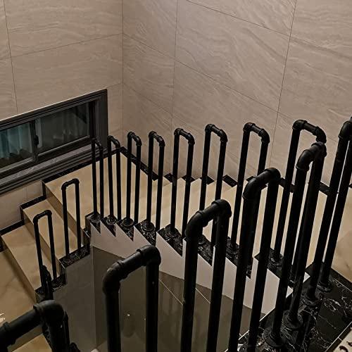 Pealihuy Pealihuy Handrails for Outdoor Front Porch Steps, Stair Handrails for Outside Steps Railing for The Elderly for Concrete Wood Brick Stair, Wrought Iron Matt Black,95cm