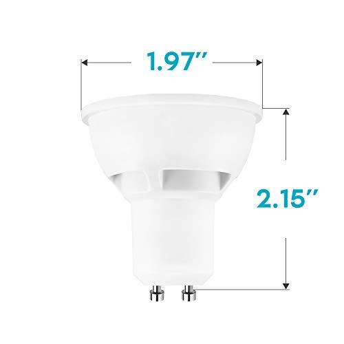 LUXRITE LUXRITE MR16 GU10 LED Bulbs Dimmable, 50W Halogen Equivalent, 2700K Warm White, 500 Lumens, 120V Spotlight LED Bulb GU10, Enclosed Fixture Rated, Perfect for Landscape or Home Lighting (12 Pack)