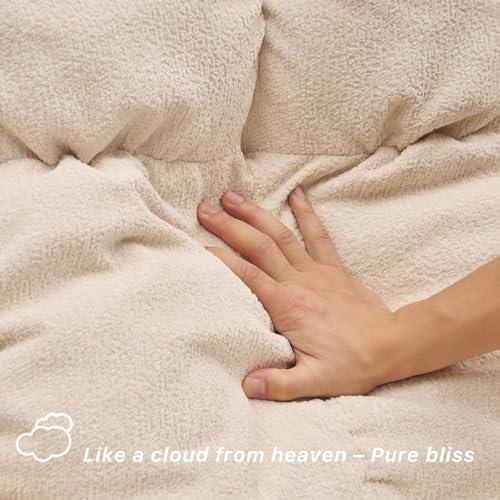 SITJOY Oversized Rocker Recliner Chair, Manual Overstuffed Extra Wide Rocking Recliners Soft with Breathable Soft Fabric, Swivel Rocker Recliner for Living,Soft Padded Headrest and Armrest (Manual, White)