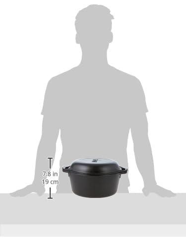 Lodge Lodge Pre-Seasoned Cast Iron Double Dutch Oven With Loop Handles, 5 qt