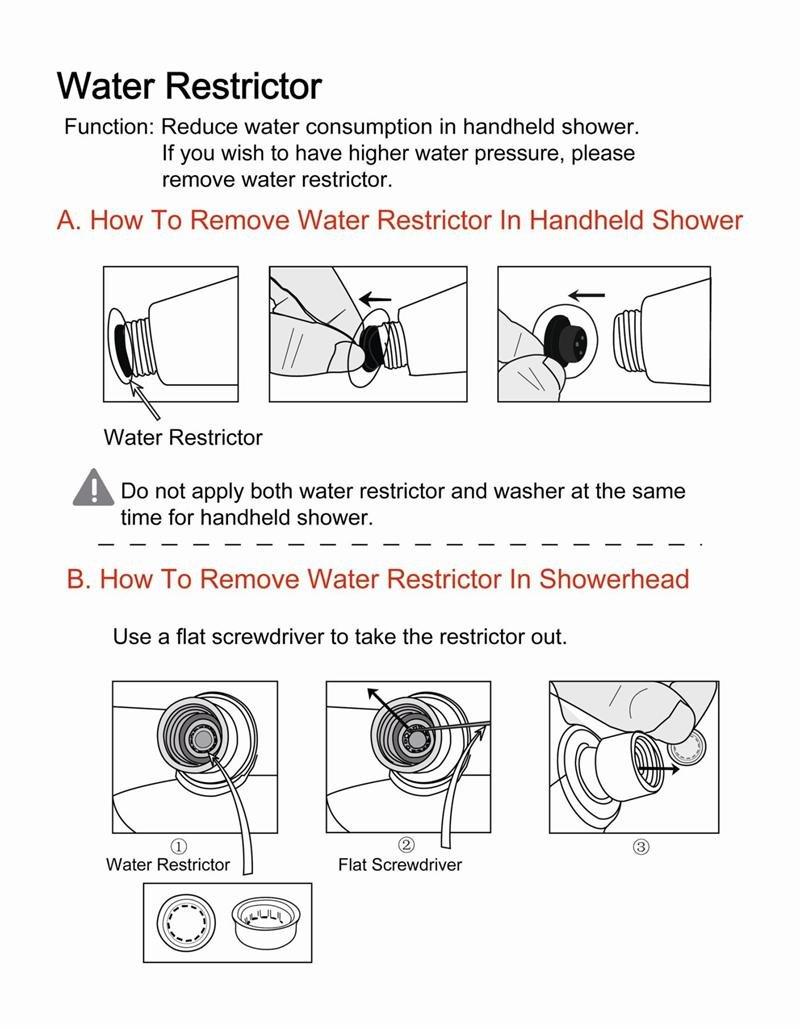 Ana Bath Ana Bath 5-Inch Anti-Clog High Pressure LARGE Dual Shower Head with Handheld Spray - 5 Unique Spray Modes/BRASS CONNECTOR/5 Ft Stainless Steel Hose/Spot Resist Brushed Nickel