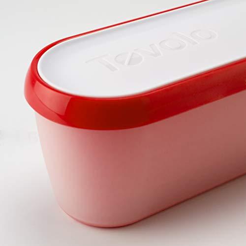 Tovolo Tovolo Ice Cream Containers for Homemade Ice Cream, Glide-A-Scoop (1.5 Qt, Strawberry Sorbet) - Stackable Ice Cream Storage Containers for Freezer - BPA-Free Ice Cream Tub with Lid & Non-Slip Base