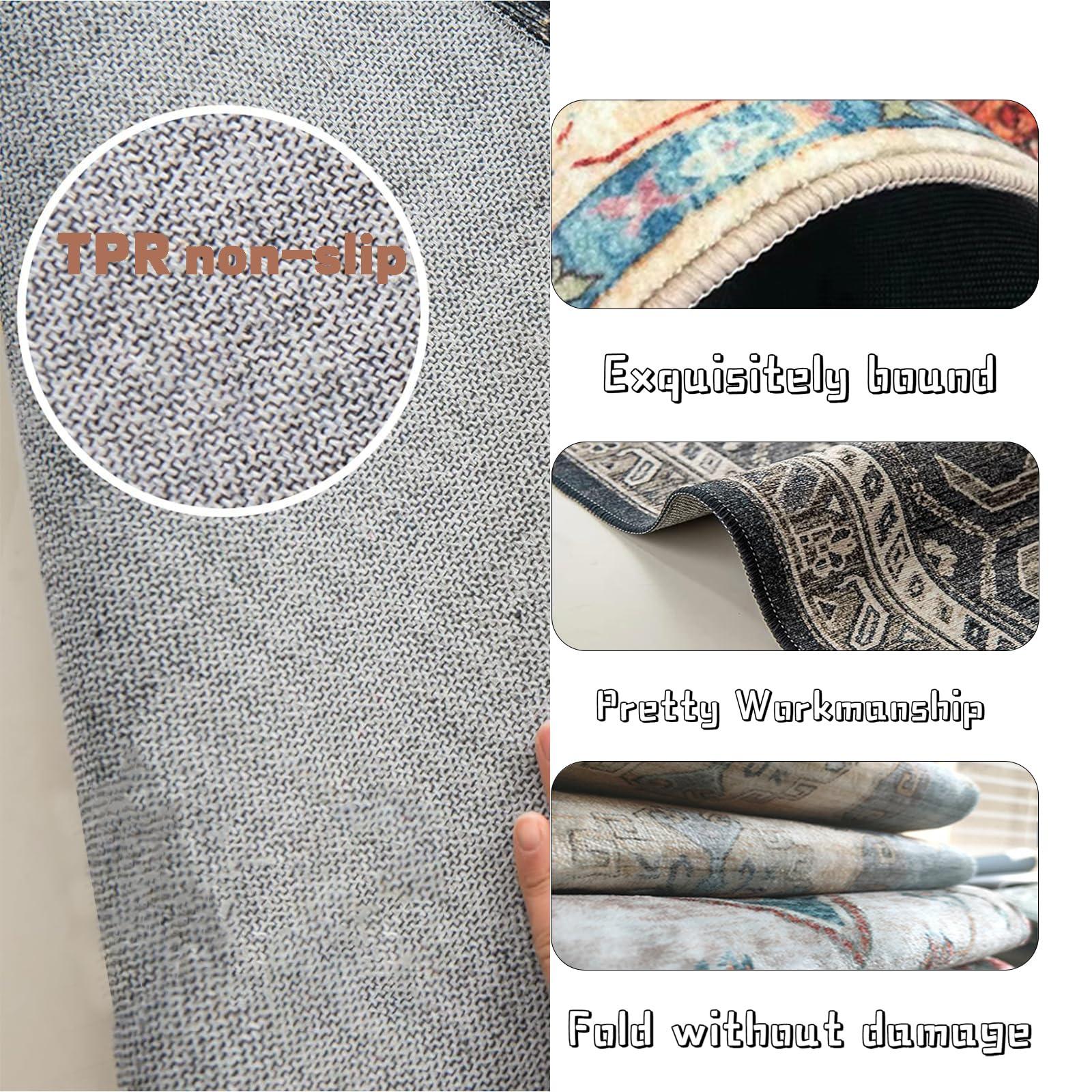 ADERN Abstract Kitchen Rug 5x7ft/60x84in/150x210cm Elegant and Comfortable Soft Throw Rug for Room Living Room - Stylish and Relaxing Area Rug