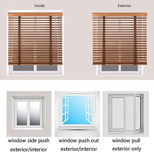 KDDFN KDDFN Wooden Venetian Blinds Blind,Window Privacy Protection,Vintage Breathable Curtain,Sun Shade Curtain Balcony Decoration,UV Protection,Customizable (24x28in)