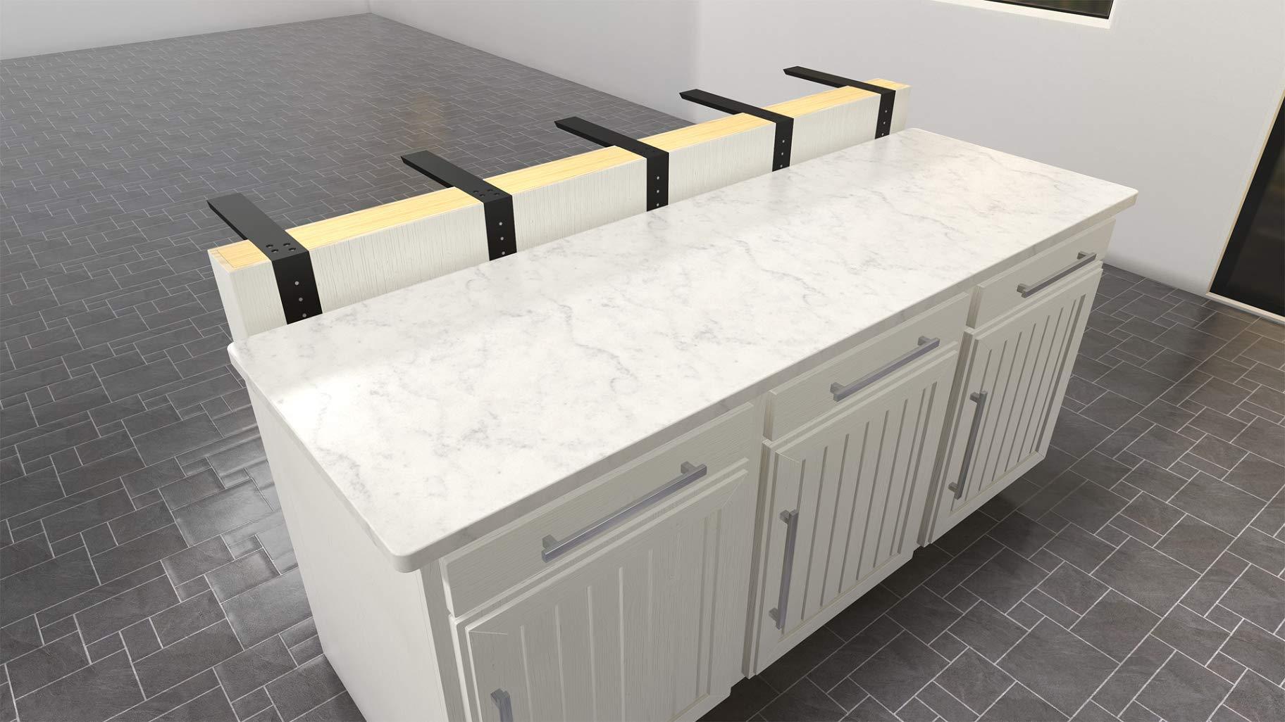 The Original Granite Bracket Solid Heavy Duty Steel Countertop Support Bracket, 1 Count, 10 inch, Angle L-Brackets for Shelves, DIY Projects, Made with American Steel, Hardware Included by Original Granite Bracket