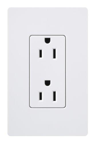 Lutron Lutron Tamper-Resistant Duplex Receptacle, 15-Amp, CARS-15-TR-WH, White