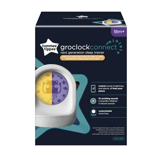 Tommee Tippee Tommee Tippee Sleep Trainer Clock, Timekeeper Connected Sleep Aid |App-Enabled Alarm Clock and Nightlight for Children