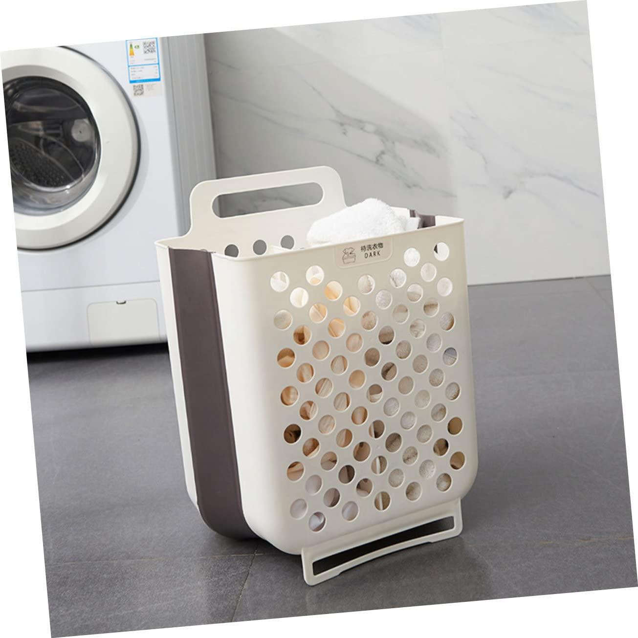 Baluue 1 Set Wall Hanging Laundry Basket Clothes Hamper Clothes Storage Basket Plastic Laundry Basket Clothes Basket Laundry Hamper Basket for Laundry Wall Laundry Basket Bathroom Basket