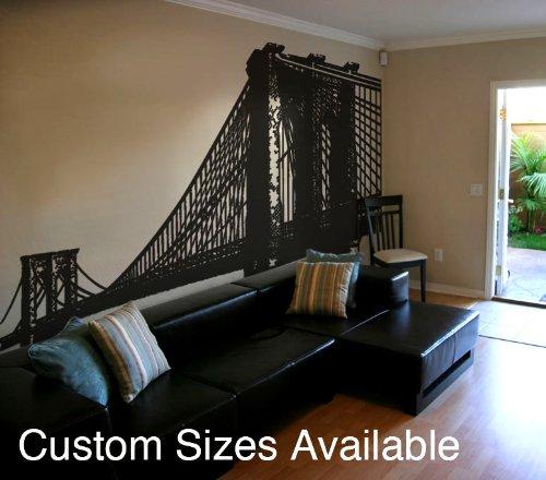 Stickerbrand Vinyl Wall Art Decal Sticker Brooklyn Bridge NYC 66in Tall X 114in Wide #149-66x114
