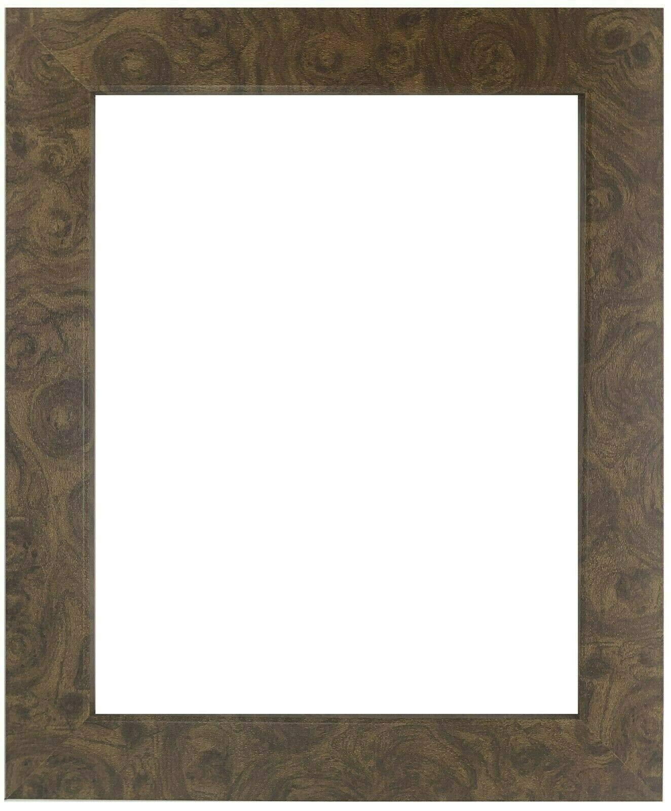 US Art US Art Frame 11x17 Brown Burl 1.25 Inch Flat, Wood Composite MDF Wall Decor Picture & Poster Frame - Single