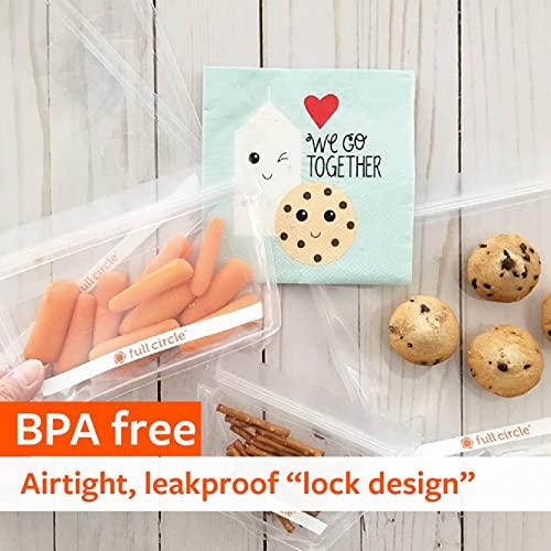 Full Circle Full Circle Ziptuck Reusable Travel Bag Set – 1 Mini Bag and 1 Travel Bag - Multi-Use Leak-Free Travel Storage Bags – BPA-Free, Food-Safe & Reusable, Clear