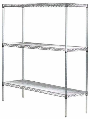 Omega Products Corporation Omega Products Corporation 21" Deep x 30" Wide x 86" High 3 Tier Stainless Steel Wire Starter Shelving Unit
