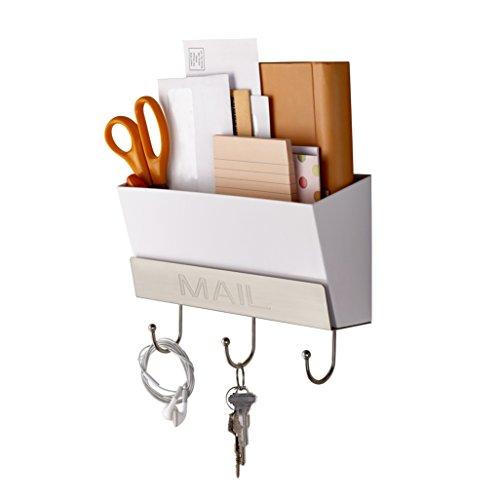 Liberty LIBERTY MAILHLD-WSN-R Classic Mail Holder with 3 Hooks, 10"