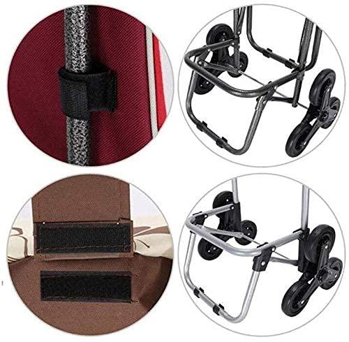 Pimex Trolley Multi-Function Shopping Cart Trolley on 6 Wheels Portable Aluminum Alloy Folding Elderly Supermarket Trolley with Seat Plate Storage Hand Trucks,Blue