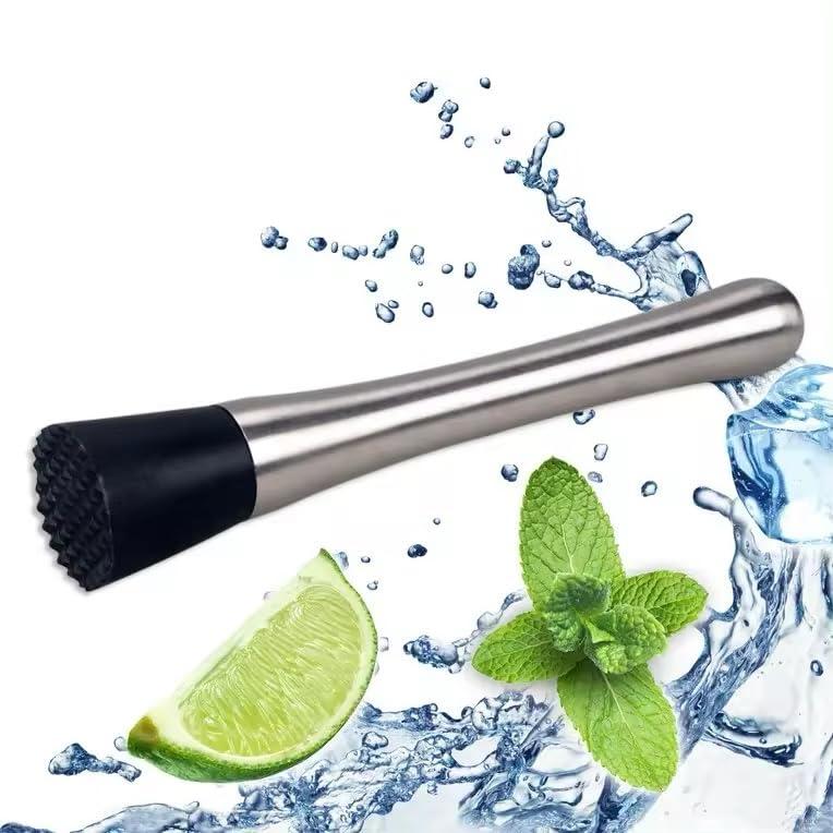 FANMHY 10 PCS Muddler for Cocktails Stainless Steel Drink Muddler 8 Inch Long Mojito Muddler Bar Muddler Tool Muller for Drinks Ice Crusher Bartender Tools Set Home Bartender Bars Accessories