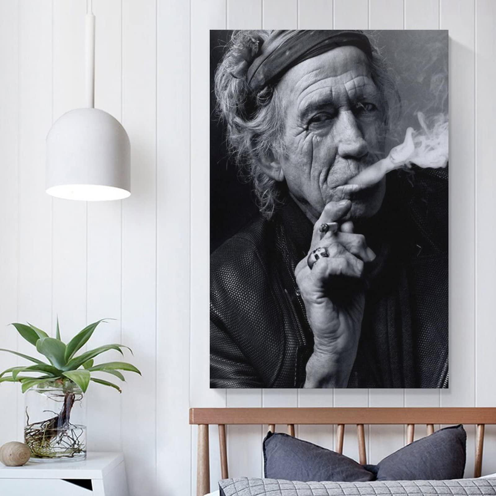 HomeLoft Basics Keith Richards Art Posters Print Photo Art Painting Canvas Poster Home Decorative Bedroom Modern Decor Posters Gifts 16x24inch(40x60cm)