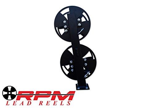 RPM LEAD REELS 12\'\' BLACK DOUBLE FIXED BASE WELDING CABLE LEAD REEL