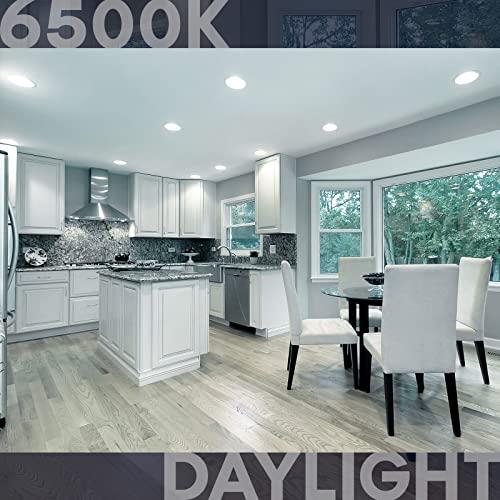 LUXRITE LUXRITE 12-Pack BR30 LED Bulb, 65W Equivalent, 6500K Daylight, Dimmable, 650 Lumens, LED Flood Light Bulbs, 8.5W, Energy Star, E26 Medium Base, Damp Rated, Indoor/Outdoor - Living Room and Kitchen