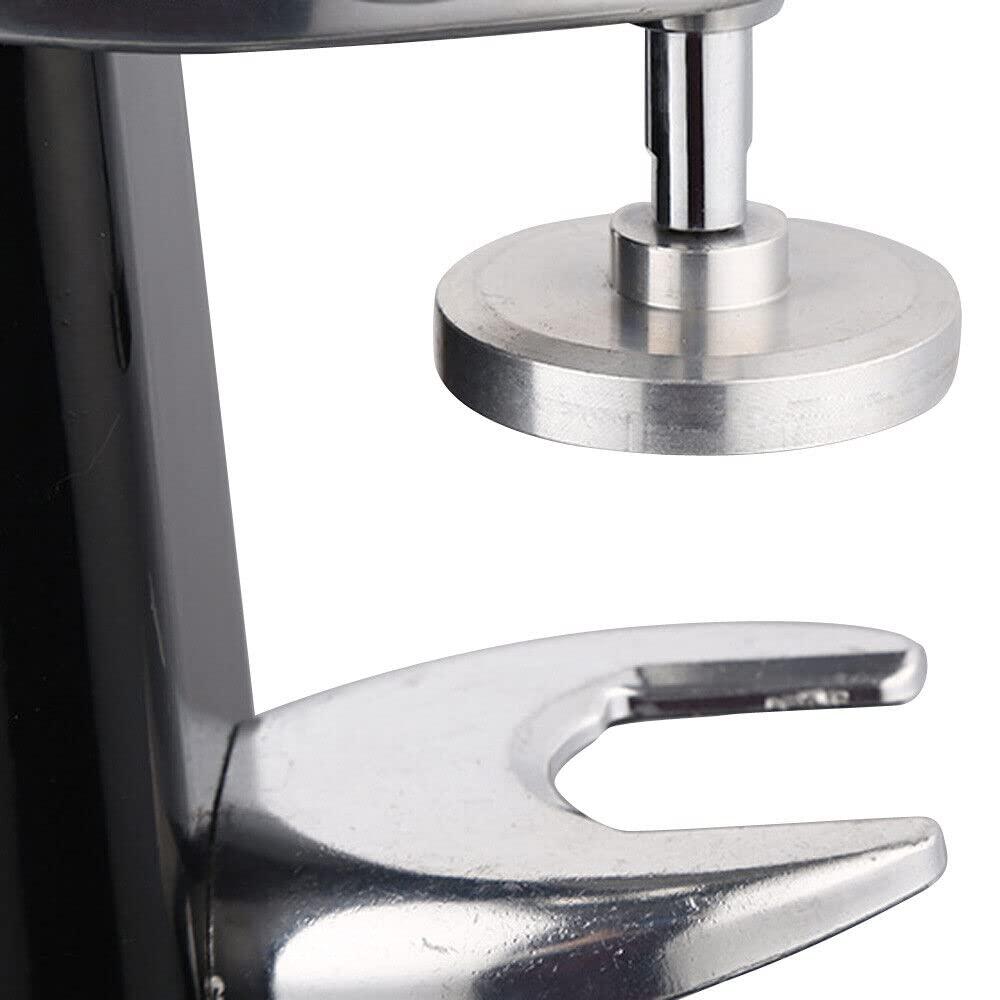 GDAE10 Coffee Bean Press Tamper, Commercial Stainless Steel Manual Coffee Tamper Dynamometric Tamper Coffee Tamper with Non-slip Mat for Coffee Shop Home,Black