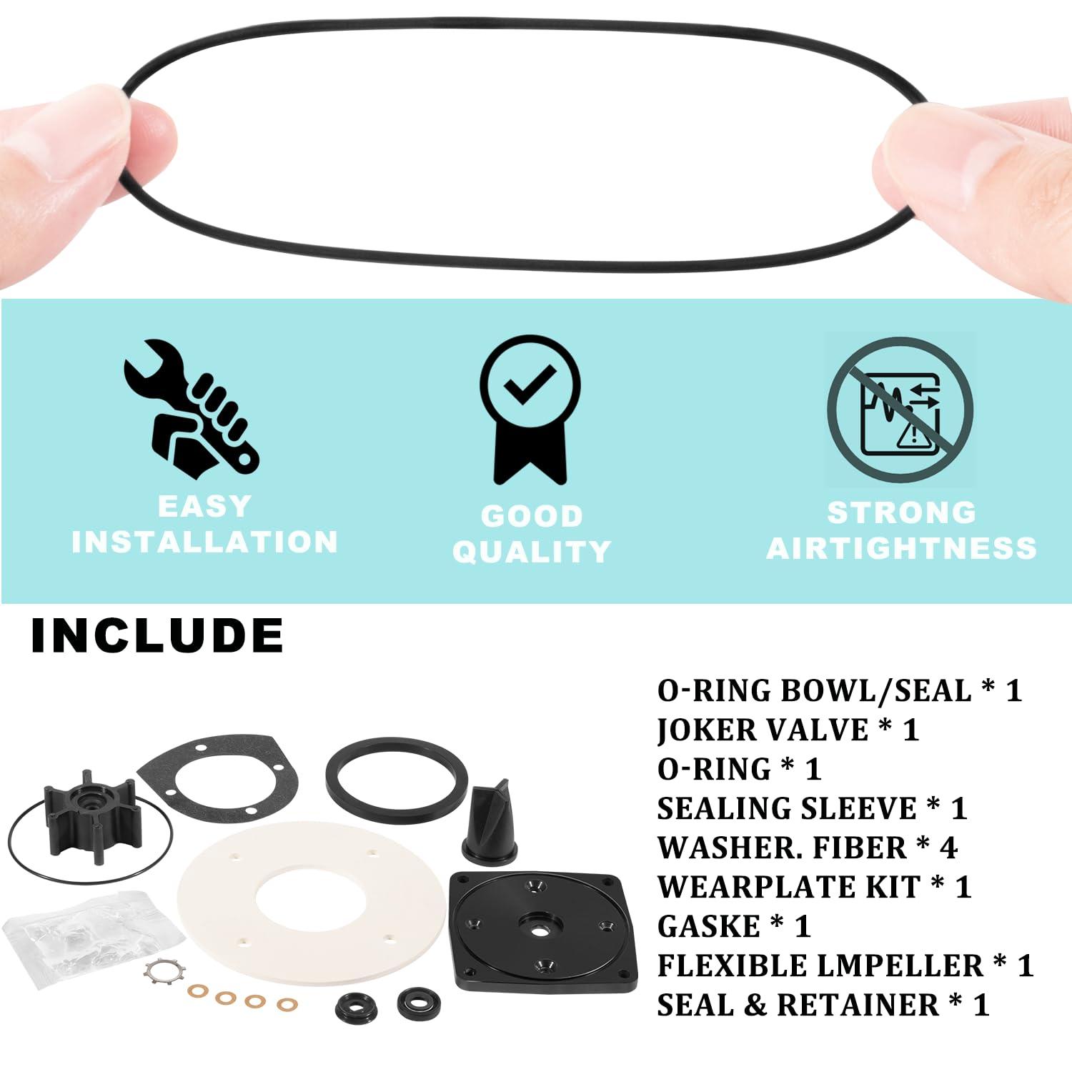 Ezbzyz Ezbzyz Replace for Jabsco 37040-0000 Marine Toilet Service Kit Fit for Jabsco 37010 Series