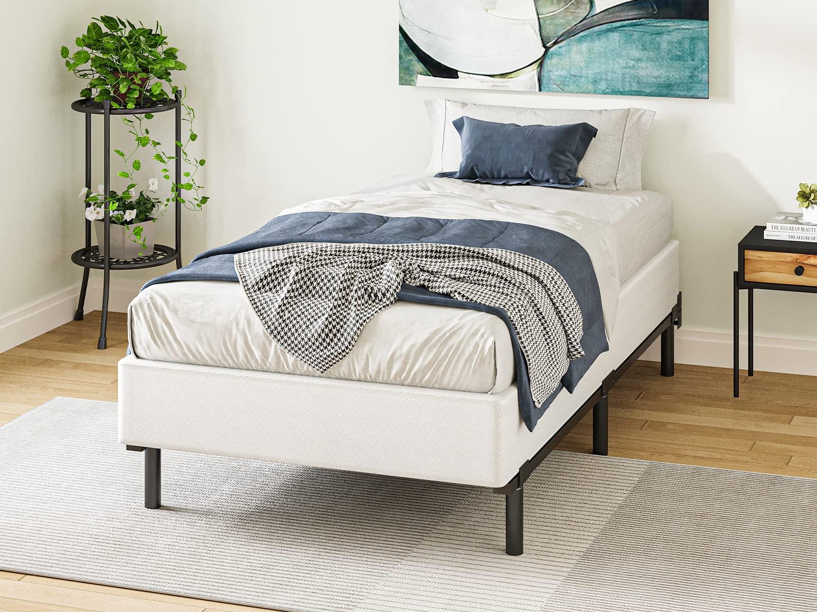 RLDVAY RLDVAY Twin-XL Box-Spring, 9 inch Metal Twin XL Box Spring Only, Heavy Duty XL Twin Box Spring with Fabric Cover, Easy Assembly, Non Slip, Noise Free