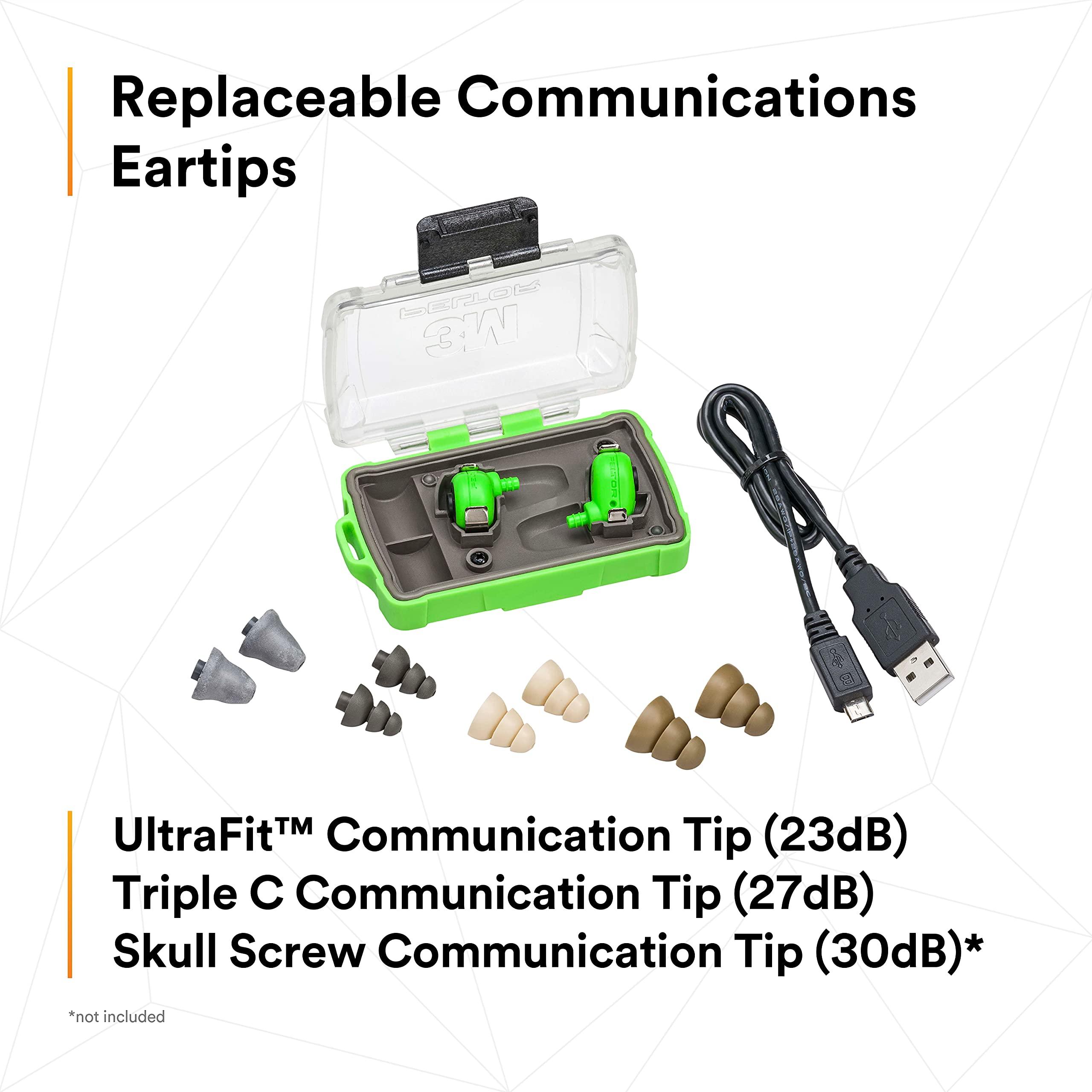 3M 3M PELTOR EEP-100 Ear Plug Kit, Rechargeable, Noise Reduction, Construction, Manufacturing, Maintenance