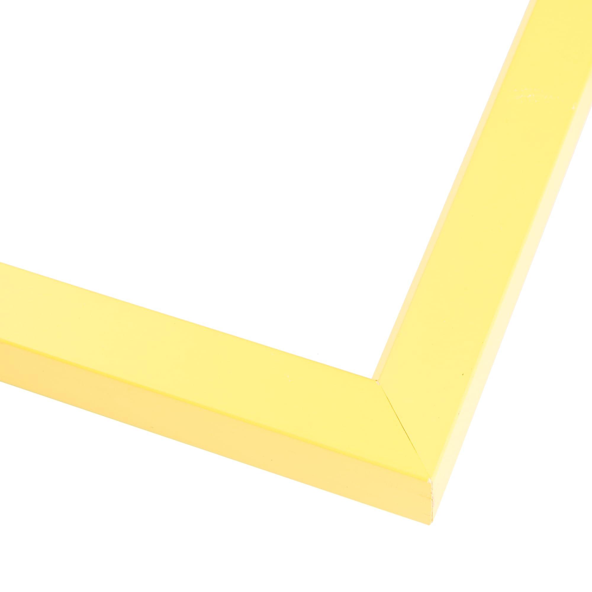 CustomPictureFrames.com 38x26 Frame Yellow Solid Wood Picture Frame Width 1 Inches | Interior Frame Depth 0.5 Inches | Blaine Bohemian Photo Frame Complete with UV Acrylic, Foam Board Backing & Hanging Hardware