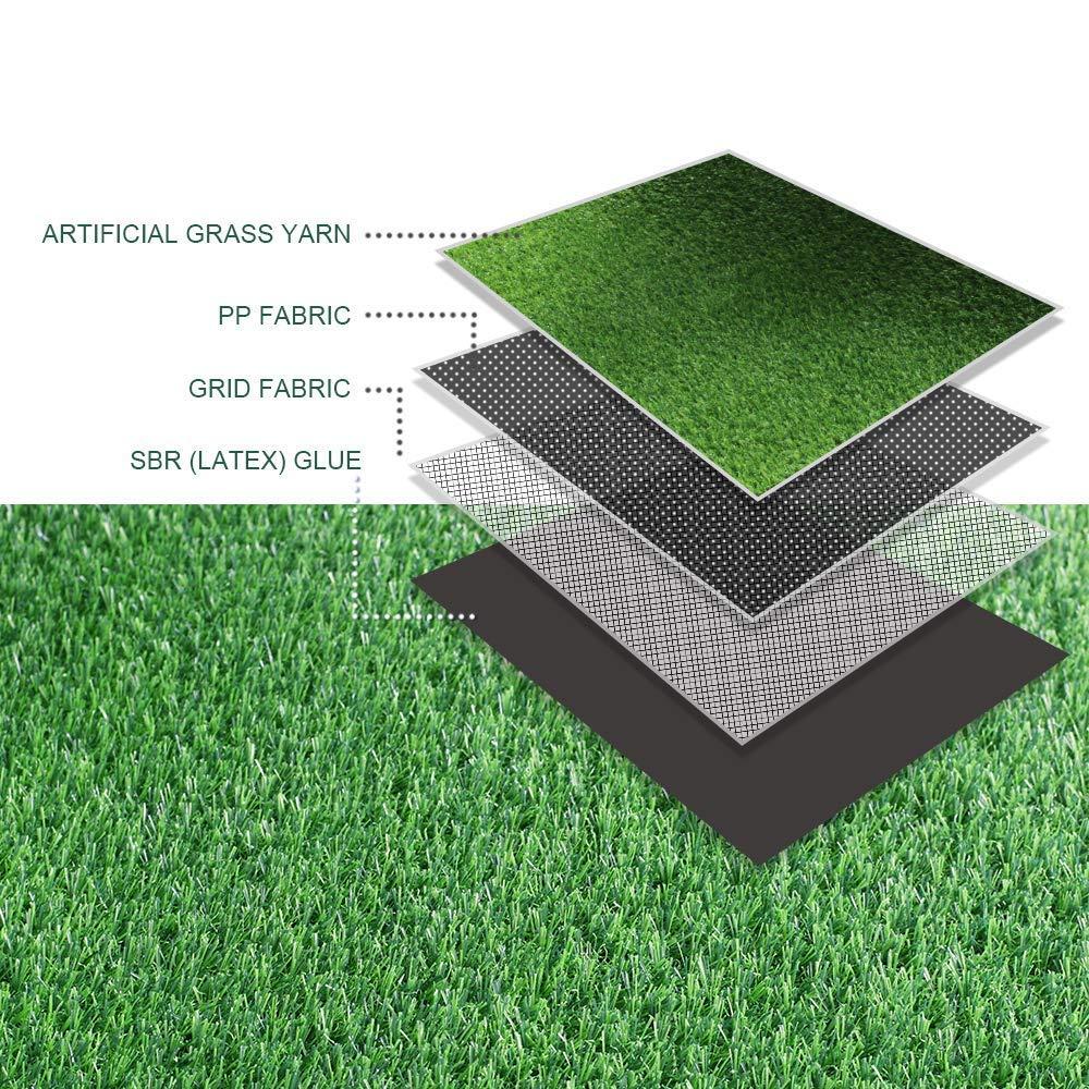 LITA Realistic Artificial Grass Turf Lawn-8 x 10 Feet, 0.7" Indoor Outdoor Garden Lawn Landscape Synthetic Grass Mat Fake Grass Rug