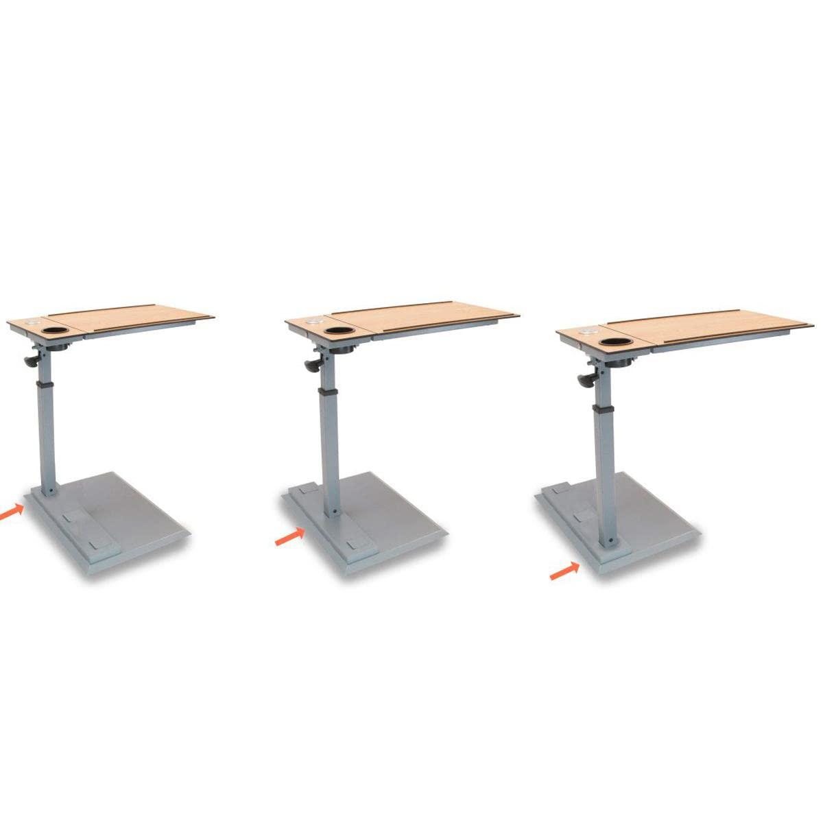 WiseLift WiseLift Table  360 Swivel  Up to 45 Tilt  Height Adjustable  Built-in Cup Holder and 3 USB Charging Ports (Wood)