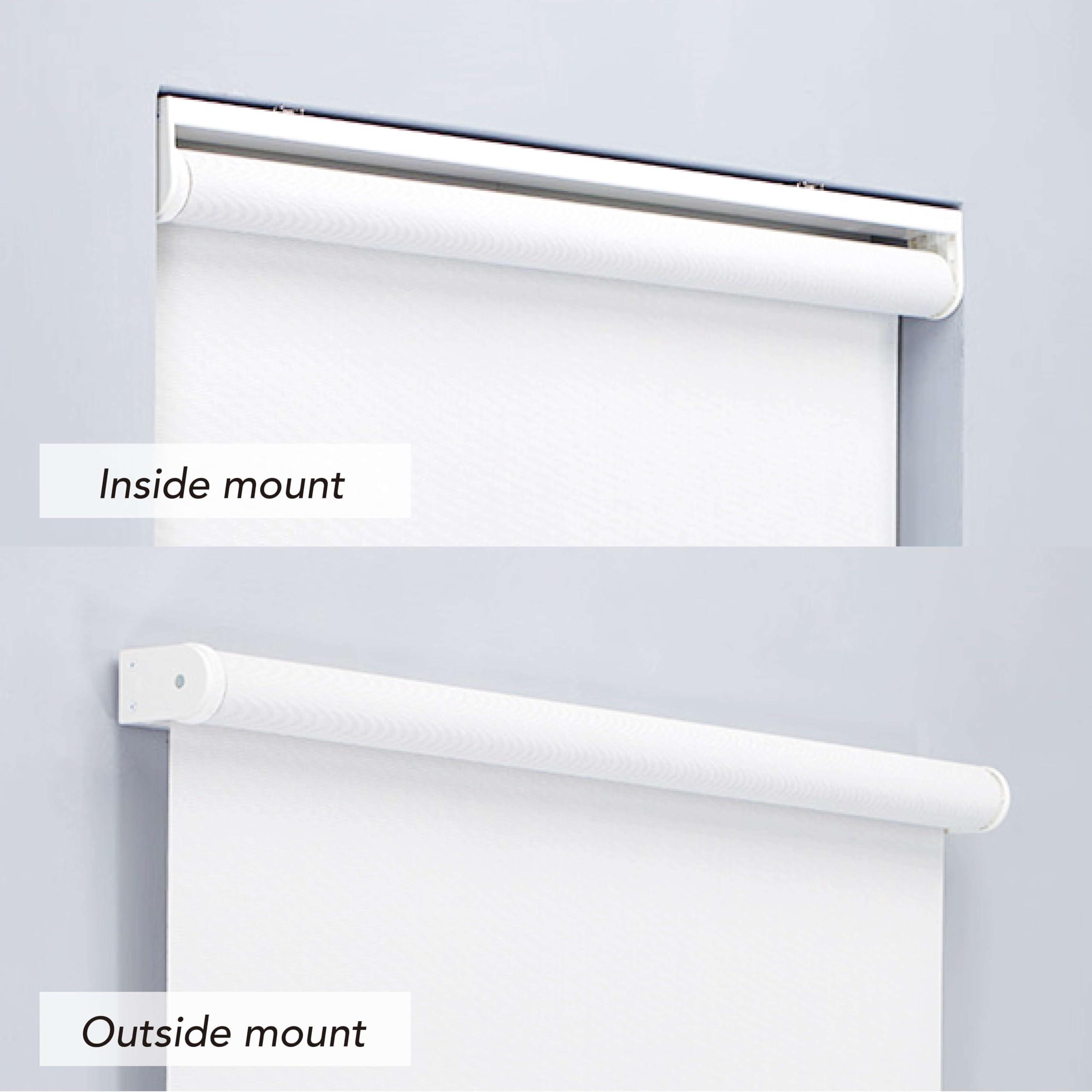 Linen AVENUE Linen Avenue Cordless 1% Solar Screen Standard Roller Shade, Shadow 56 W x 66 H (Arrives 1/4" Narrower)