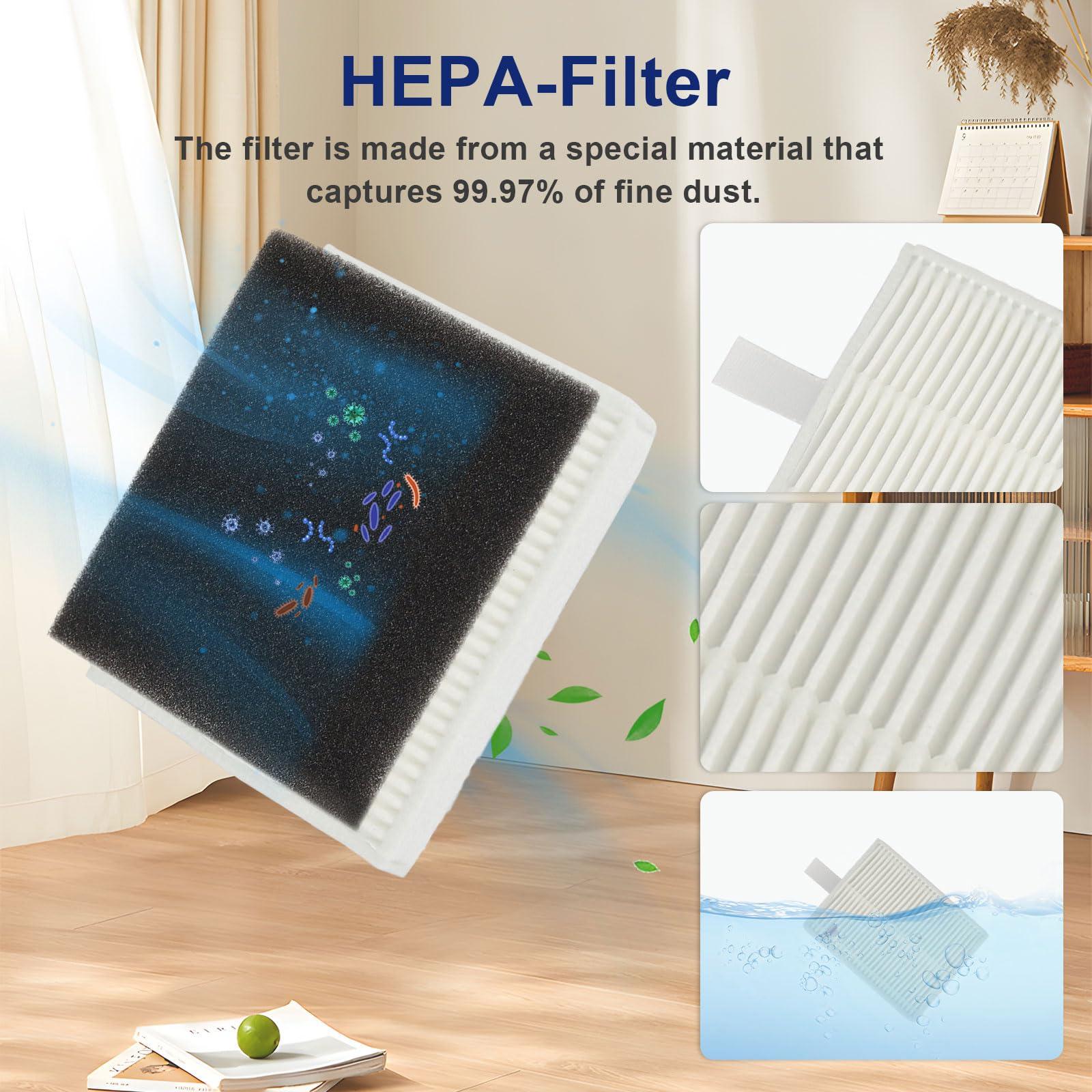 Feilifan 13 PCS Replacement Parts for Eufy Robot Vacuum models L50/ L60 Series with Self-Empty Station, Accessories Kit Roller Brush, Side Brushes, Washable Filters, Dust Bags